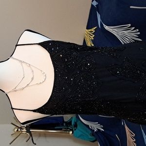 Hugo Buscati Collection Vintage 90s Metallic Sequin Mini Dress Size 2